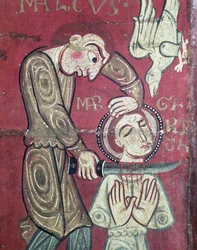 Martyrdommen til St. Margaret av Antiokia, detalj fra alteret foran fra klosteret Santa Margarida de Vilaseca (tempera på eikepanel)