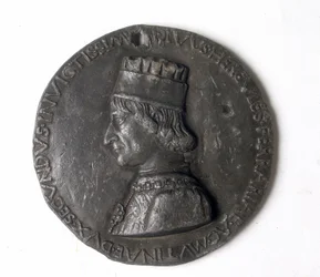 Medalje som viser Ercole d'Este: rett