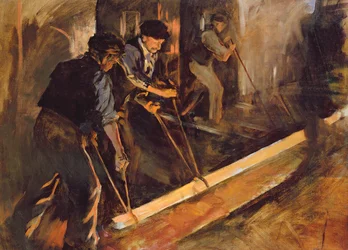 Forging Steel, The Steel Mills (olje på lerret)