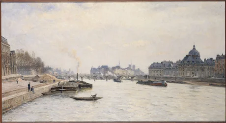 Pont des Arts, utsikt fra Pont Royal, ca. 1884 (olje)