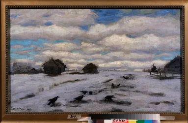 Degel. Peinture de Stanislav Yulianovich Zhukovsky (Joukovski) (1873-1944), huile sur toile