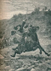 Siste anklage mot Viscount Dundee i slaget ved Killiecrankie, Skottland, 1689 1905