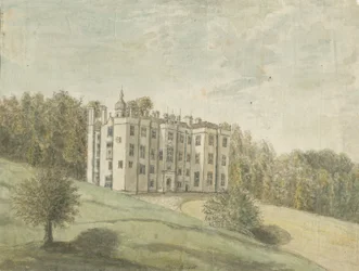 Beaudesert Hall and Park: vannfargemaleri, nd [1762-1802]