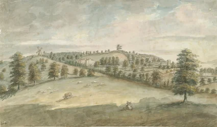 Dilhorne Hall: vannfargemaleri, nd [1762-1802] (maleri)