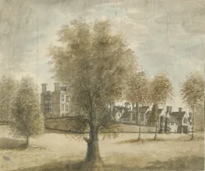 Drayton Bassett - "Drayton Manor": vannfargemaleri, nd [1789-1793]