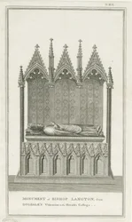 Lichfield Cathedral - Monument til biskop Langton: gravering, nd [1762-1798] (trykk)
