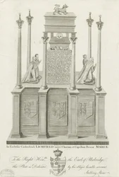 Lichfield Cathedral - Tomb of William Paget: gravering, nd [1762-1798] (trykk)
