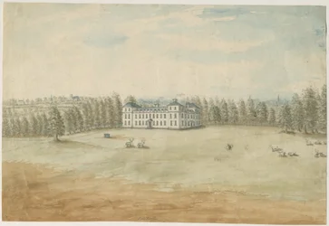 Sandwell Park - Hall: vannfargemaleri, nd [1762-1798]