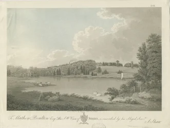 Soho - [Matthew Boultons] hus: gravering, nd [c 1798] (trykk)
