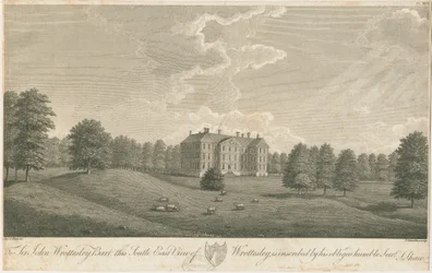 Wrottesley Hall: gravering, nd [c 1798] (trykk)