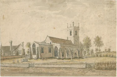Yoxall kirke: vannfargemaleri, nd [1762-1802]