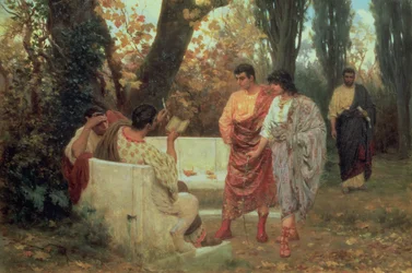 Den romerske poeten Catullus leser diktet sitt