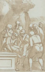 Gravleggingen, ca. 1780.