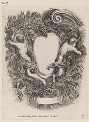 Cartouche with Apollo and Pan, 1647.