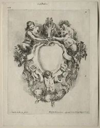 Samling av forskjellige caprices og nye design av kartusjer og ornamenter: nr. 11