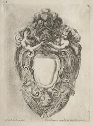 Samling av forskjellige caprices og nye design av kartusjer og ornamenter: nr. 3.