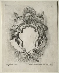 Samling av forskjellige caprices og nye design av kartusjer og ornamenter: nr. 4