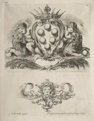 Samling av forskjellige caprices og nye design av kartusjer og ornamenter: nr. 6.
