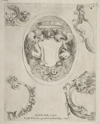 Samling av forskjellige caprices og nye design av kartusjer og ornamenter: nr. 8.