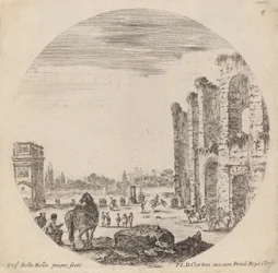 Colosseum og Konstantinbuen, 1646.