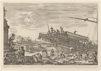 Laste et skip, sannsynligvis c. 16541655.