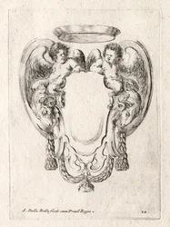 Ny modell for en kartusj, 1647.