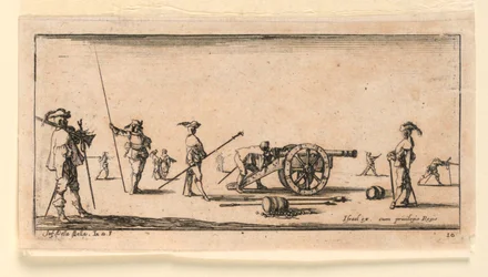 Plate 10, fra "Designs for Some Troop Conduct, Cannons, and Attacks on Towns"
