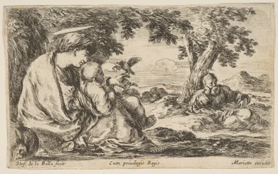 Hvil på flyturen til Egypt, ca. 1641.