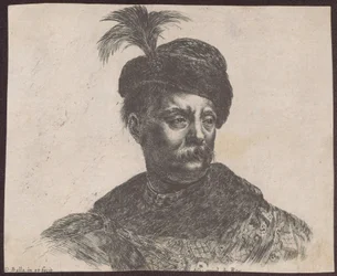 Studie av en polsk adelsmann som byste, fra serien «Principii del disegno»