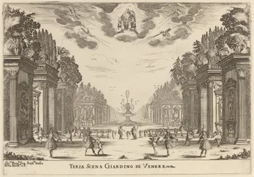 Tredje scene Venus hage, 1637.