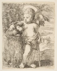 Spedbarnet St. Johannes døperen med sitt lam, ca. 1649.