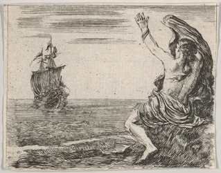 Theseus og Ariadne, fra Game of Mythology Jeu de la Mythologie, 1644.