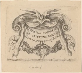 Tittelside for forskjellige figurer og doodler, 1646.