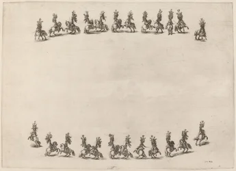 Tjuefire cavorting-kavaljerer, 1652.