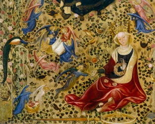 Saint Catherine of Alexandria, detalj av Madonna del Roseto