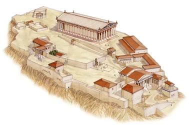 Akropolis, Athen, ca. 421–380 f.Kr. (blekk og akvarell)