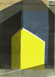 Oblique V, 2020, monoprint på papir