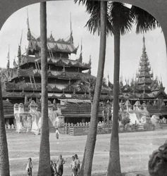 Pagan Kings tempel nær Aindow Yak Pagoda, Mandalay, Burma, 1908.
