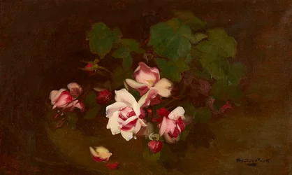 Roses in Bloom (olje på lerret)