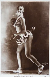 Kunst. Underholdning. Josephine Baker på Folies Bergeres, Paris. Foto av Walery, Frankrike, ca. 1925-30 (bilde)