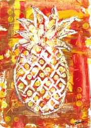 Levende tropisk ananas