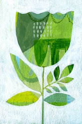 Abstrakt «Green Bloom»