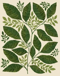 Grønne botaniske blader
