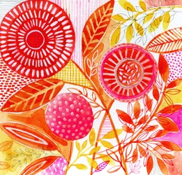 Levende, abstrakte blomster