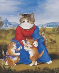 Illustrasjon fra Cats Galore! A Compendium of Cultured Cats (utgitt 2015)