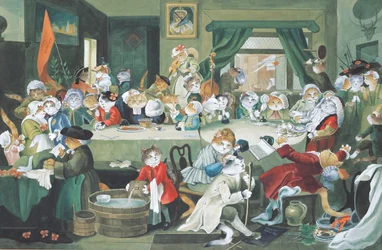 Illustrasjon fra Cats Galore! A Compendium of Cultured Cats (utgitt 2015)