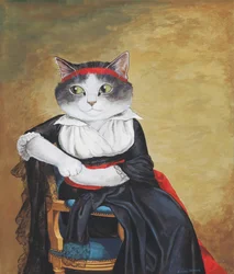Illustrasjon fra Cats Galore! A Compendium of Cultured Cats (utgitt 2015)