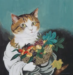 Illustrasjon fra Cats Galore! A Compendium of Cultured Cats (utgitt 2015)