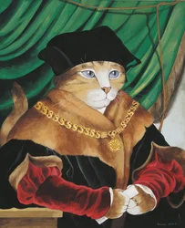 Illustrasjon fra Cats Galore! A Compendium of Cultured Cats (utgitt 2015)