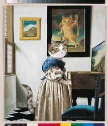 Illustrasjon fra Cats Galore! A Compendium of Cultured Cats (utgitt 2015)